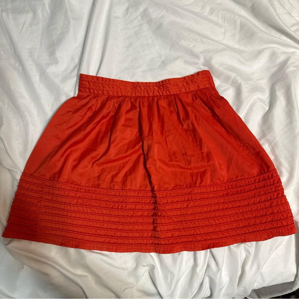 H&M Orange Mini Bubble Skirt Pleated Cocktail